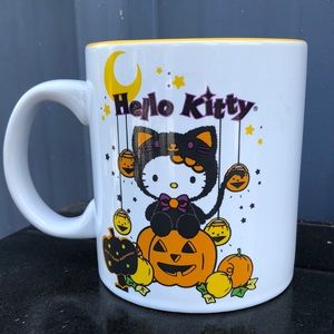 HELLO KITTY Halloween Ceramic Coffee Mug • Pumpkin Sanrio Tea Cup